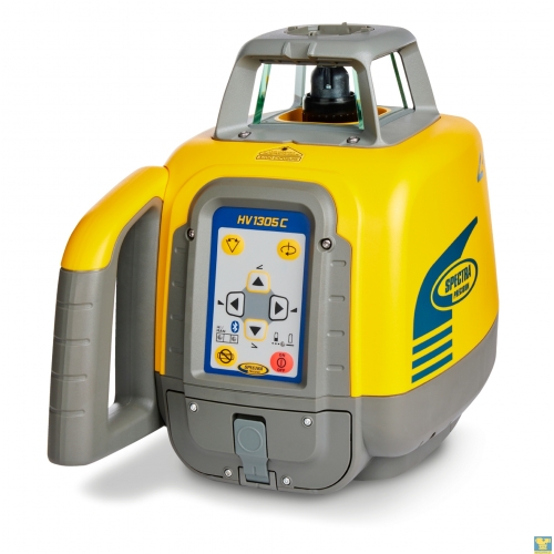 HV1305C lazerinis nivelyras – komplektas su HL760 imtuvu, C70 laikikliu, RC1402 pulteliu, vertikaliu adapteriu, NiMH baterijomis, krovikliu, lubiniu taikiniu, akiniais ir mažu nešiojimo dėklu