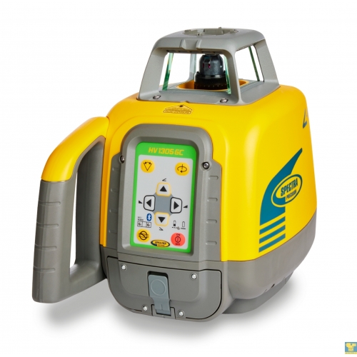 HV1305GC žalio spindulio lazerinis nivelyras – komplektas su HL760U imtuvu, C70 laikikliu, RC1402 pulteliu, vertikaliu adapteriu, NiMH baterijomis, krovikliu, taikiniu, akiniais, sieniniu laikikliu ir mažu nešiojimo dėklu
